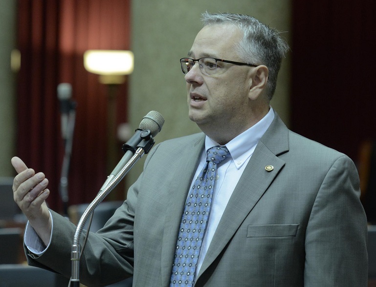 Representative T.J. Berry said he wanted the House to have a discussion about whether the death penalty should be repealed before he is term-limited out of the chamber next year. (photo; Tim Bommel, Missouri House Communications)